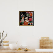 ヴィンテージの子ども誕生会、風船やおもちゃなど ポスター (キッチン)