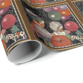 ヴィンテージの子ども誕生会、風船やおもちゃなど ラッピングペーパー (ロールコーナー)