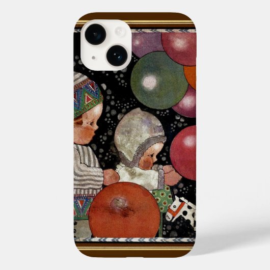 ヴィンテージの子ども誕生会、風船やおもちゃなど Case-Mate iPhoneケース (裏面)