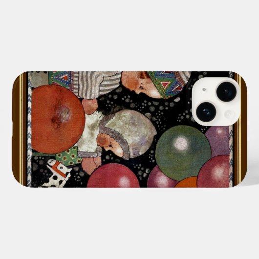 ヴィンテージの子ども誕生会、風船やおもちゃなど Case-Mate iPhoneケース (裏面 (横))