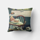 ヴィンテージの子ども、ベビー眠るハイチェアキッチン クッション (裏面)