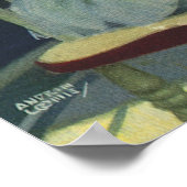 ヴィンテージの子ども、ベビー眠るハイチェアキッチン ポスター (角)