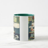 ヴィンテージの子ども、ベビー眠るハイチェアキッチン マグカップ (中央)