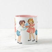 ヴィンテージの子ハッピーバースデー：懐かしい マグカップ (中央)