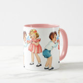 ヴィンテージの子ハッピーバースデー：懐かしい マグカップ (正面右)