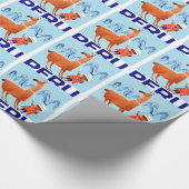 ヴィンテージの子供およびラマのペルー旅行ポスター ラッピングペーパー (角)