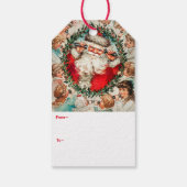 ヴィンテージの子供がサンタクリスマスギフトタグを呼び出す ギフトタグ (裏面)