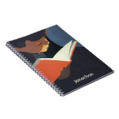 ヴィンテージの子供が図書館の本を読む ノートブック (右側)