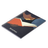 ヴィンテージの子供が図書館の本を読む ノートブック (左側)