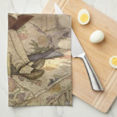 ヴィンテージの子供が本を読む、ジェシー・ウィルコックス・スミス キッチンタオル (四つ折り)