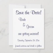 ヴィンテージの子供たちのガーデンでのキス Save the Date 招待状 (裏面)