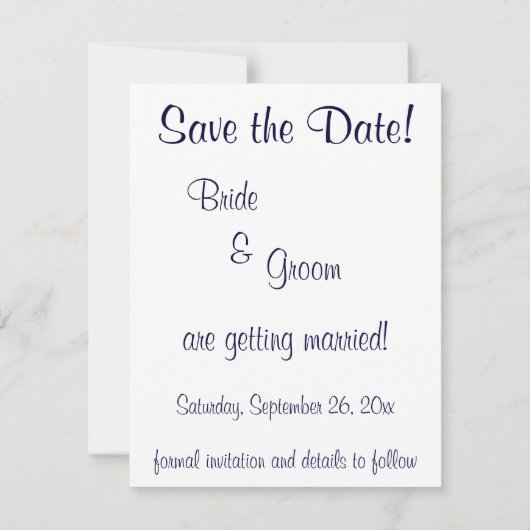 ヴィンテージの子供たちのガーデンでのキス Save the Date 招待状 (裏面)