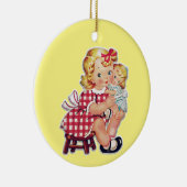 ヴィンテージの子供たちクリスマスセラミックオーナメント セラミックオーナメント (右)