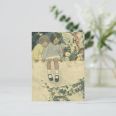 ヴィンテージの子供たち、ガーデンウォール ジェシー・ウィルコックス・スミス ポストカード (スタンド正面)