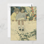 ヴィンテージの子供たち、ガーデンウォール ジェシー・ウィルコックス・スミス ポストカード (正面/裏面)