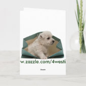 ヴィンテージの子供とウェスティーのクリスマスの陽気な願い シーズンカード (裏面)