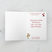 ヴィンテージの子供とウェスティーのクリスマスの陽気な願い シーズンカード (内部)