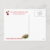 ヴィンテージの子供とウェスティーのクリスマスの陽気な願い シーズンポストカード (裏面)