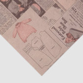 ヴィンテージの子供とコラージュシャビーシックデコップページ 薄葉紙 (詳細)