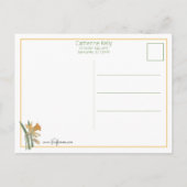 ヴィンテージの子供とダフォジルと復活祭の挨拶 ポストカード (裏面)