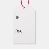 ヴィンテージの子供のクリスマスラッピング紙ラベル ギフトタグ (裏面)