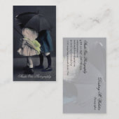 ヴィンテージの子供の油絵の写真 名刺 (正面/裏面)