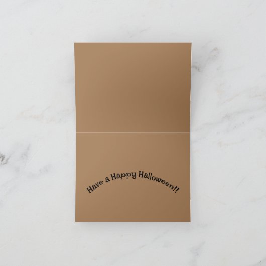 ヴィンテージの子供はリンゴのハロウィーンのためにボビング カード (内部)