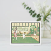 ヴィンテージの子供はH. Willebeek Le Mairによってスキップ ポストカード (スタンド正面)