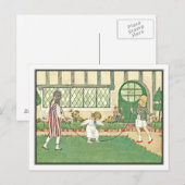 ヴィンテージの子供はH. Willebeek Le Mairによってスキップ ポストカード (正面/裏面)