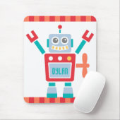 ヴィンテージの子供へかわいいロボットおもちゃ マウスパッド (マウス)