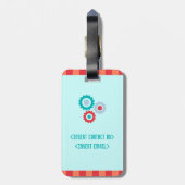 ヴィンテージの子供へかわいいロボットおもちゃ ラゲッジタグ (裏面縦)