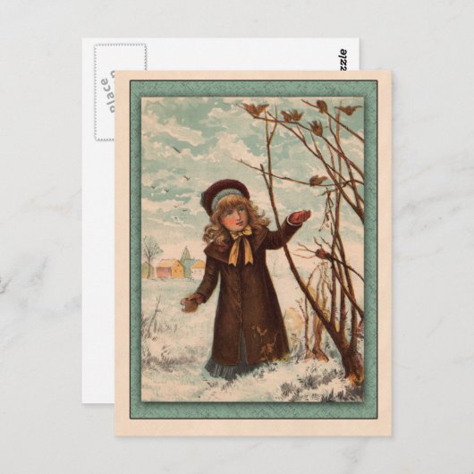 ヴィンテージの子供用プリマーイラスト ポストカード (正面/裏面)