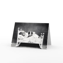 ヴィンテージの子犬および子ネコのメッセージカード