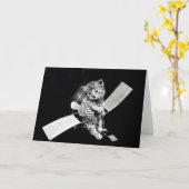 ヴィンテージの子犬および子ネコのメッセージカード カード (黄色い花)