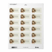 ヴィンテージの子犬のメリークリスマスの宛名ラベル ラベル (フルシート)