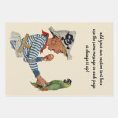 ヴィンテージの子遊ども ラッピングペーパーシート (正面)