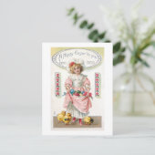 ヴィンテージの子、イースターエッグとチックス ポストカード (スタンド正面)