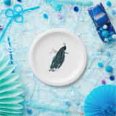 ヴィンテージの孔雀のイラストレーション ペーパープレート (パーティー)