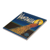 ヴィンテージの孔雀のフルーツの木枠のラベル タイル (側面)