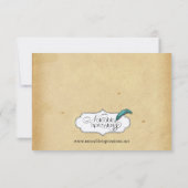 ヴィンテージの孔雀のモノグラムの結婚式のリハーサル 招待状 (裏面)