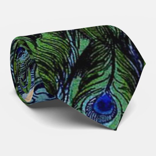 ヴィンテージの孔雀の人の結婚式のタイ ネクタイ (ロール)