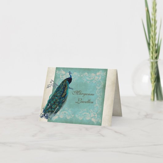 ヴィンテージの孔雀の個人事業の一致 カード (正面)