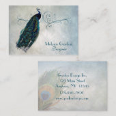 ヴィンテージの孔雀の名刺 名刺 (正面/裏面)