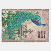 ヴィンテージの孔雀の家の甘い家のブランケット スローブランケット (正面)
