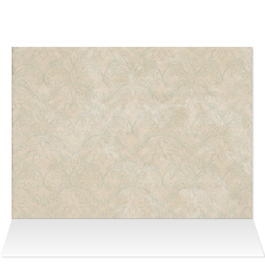 ヴィンテージの孔雀の結婚式のテーブル数座席カード (内部横(上))