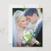 ヴィンテージの孔雀の結婚式の写真は感謝していしています サンキューカード (裏面)