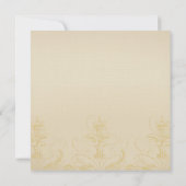 ヴィンテージの孔雀の結婚式招待状のリネン正方形#2 招待状 (裏面)