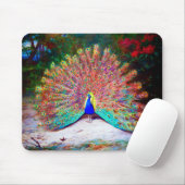 ヴィンテージの孔雀の絵画 マウスパッド (マウス)