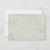 ヴィンテージの孔雀はRSVPの結婚に羽をつけます 出欠カード (裏面)