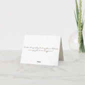 ヴィンテージの孔雀及びエッチングはメッセージカード感謝していしています サンキューカード (裏面)